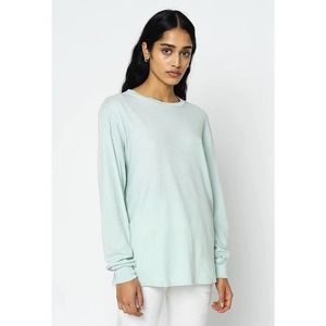 John Elliott Women's Relaxed Jersey Long Sleeve Tee T-Shirt in Sail
